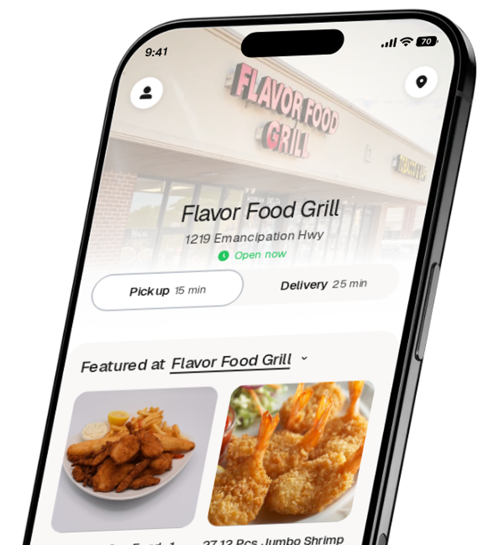 Flavor Food Grill app preview